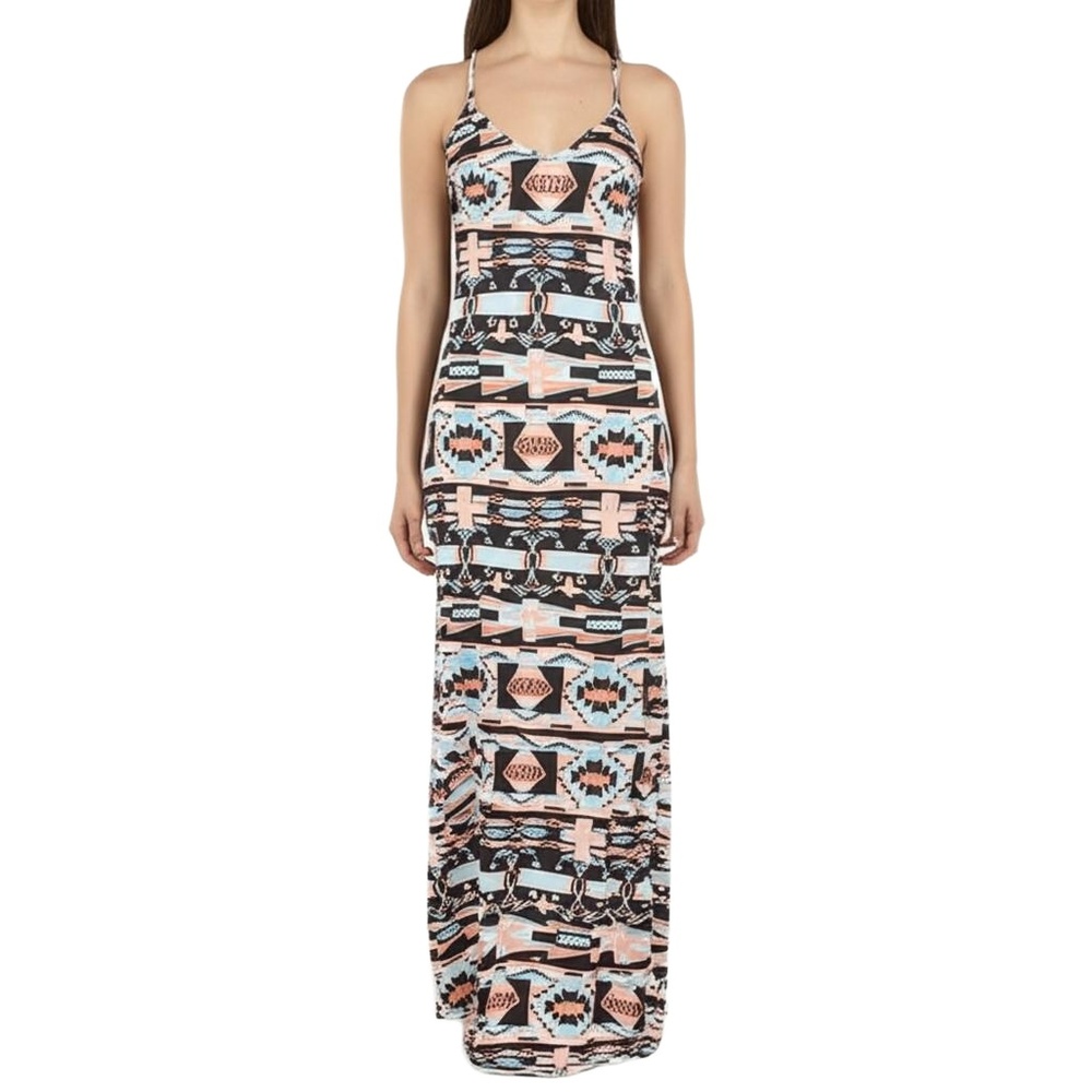 CAPELLA APPAREL Patterned Southwestern Spaghetti Strap Flowy Dress Womens‎ Large